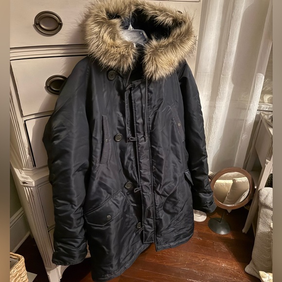 J.Crew Long Military Winter Parka Puffer XL - Picture 6 of 13